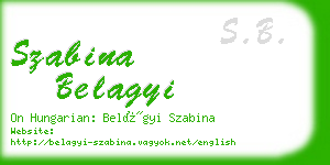 szabina belagyi business card